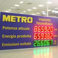 LED Display to monitoring photovoltaic plant of Metro Cash&Carry